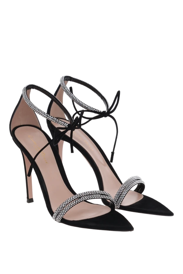 Gianvito Rossi montecarlo elegant stiletto өкшелі сандалдар қара 186967 - фото 3