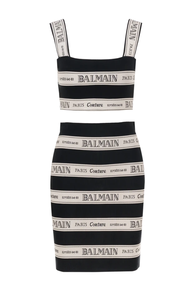 Women's suit with skirt and jacquard ribbons
- photo 1