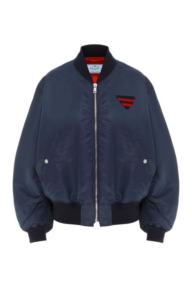 Логотипі бар әйелдер көк бомбардир күртесі - фото 1