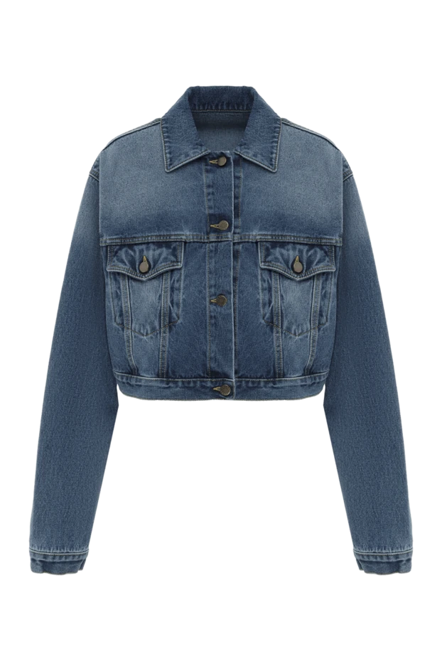Denim jacket with logo women's blue - photo 1