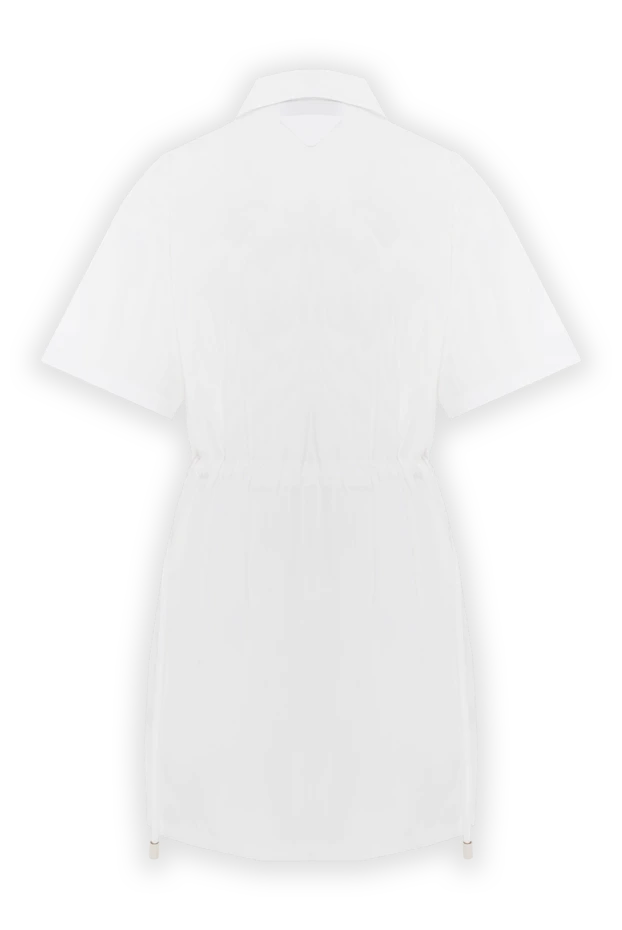 Prada мини-платье из поплина белое 186986 - фото 2