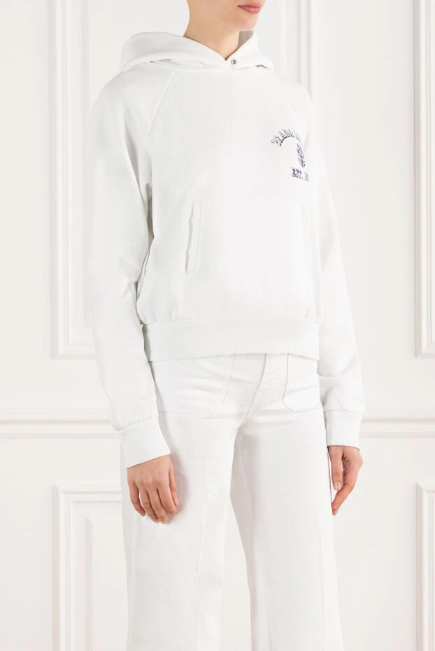 Prada белое худи из хлопка с логотипом 186991 - фото 3