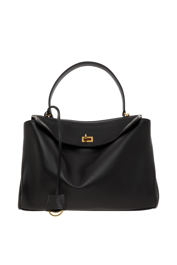 Сумка Rodeo Medium из черной гладкой телячьей кожи - фото 1