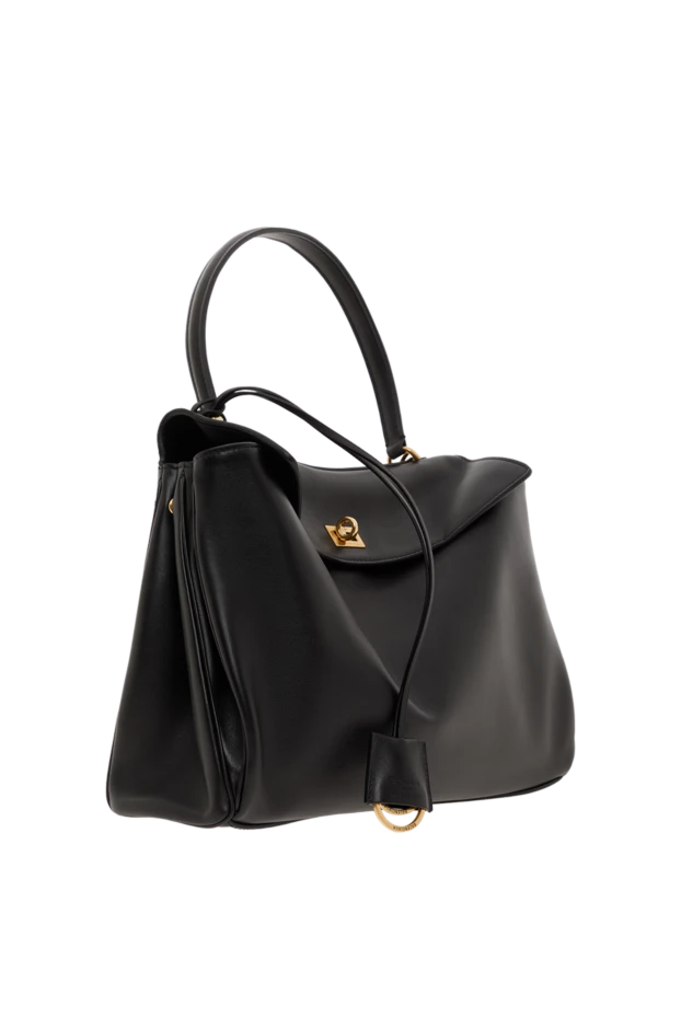 Balenciaga сумка rodeo medium из черной гладкой телячьей кожи 186996 - фото 3