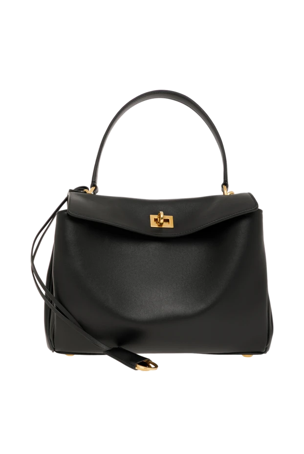 Маленькая сумка Rodeo из черной гладкой телячьей кожи - фото 1