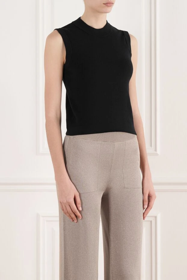 Peserico компактный топ из египетского хлопка черный 187012 - фото 3