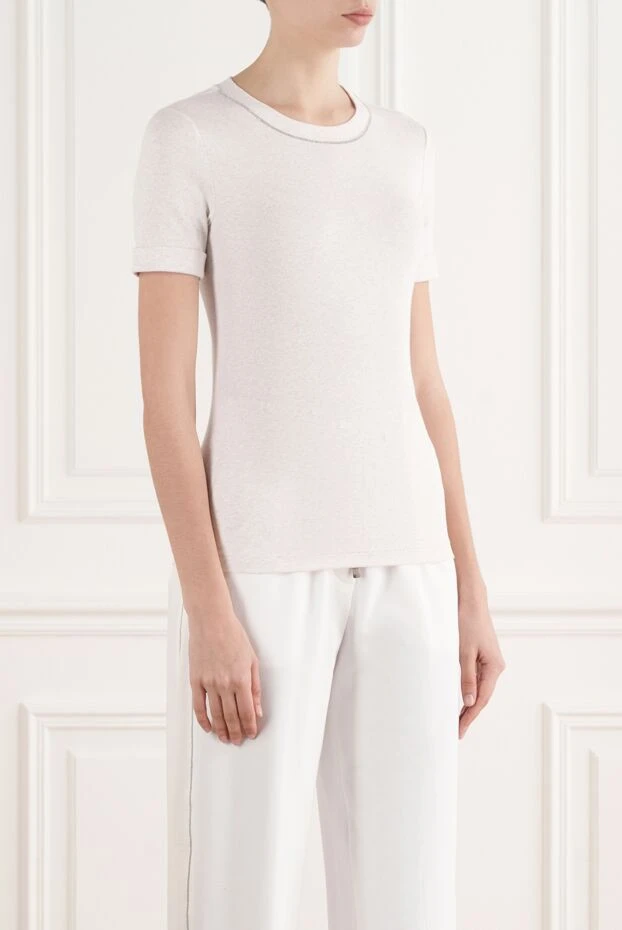 Peserico бежевый әйелдерге арналған микро қырлы созылған жейде 187013 - фото 3