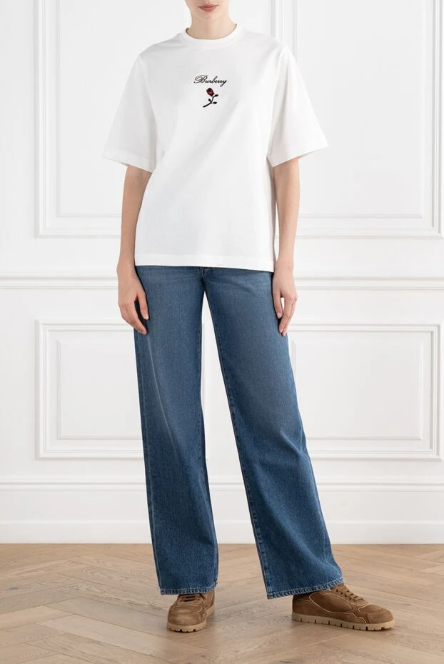 Jacob Cohen расклешенные джинсы с логотипом женские синие 187017 - фото 2