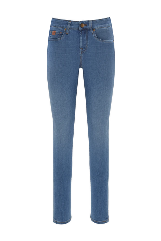 Skinny blue jeans for women made of cotton - photo 1