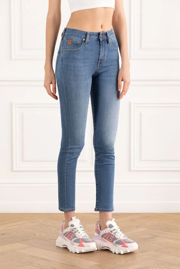 Jacob Cohen узкие синие джинсы женские из хлопка 187019 - фото 3