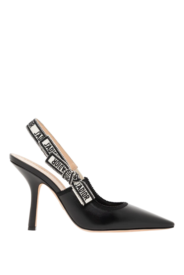 Slingback Heel Pumps Black with Logo - photo 1