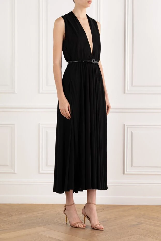 Dior long black off-shoulder viscose dress 187033 - photo 3