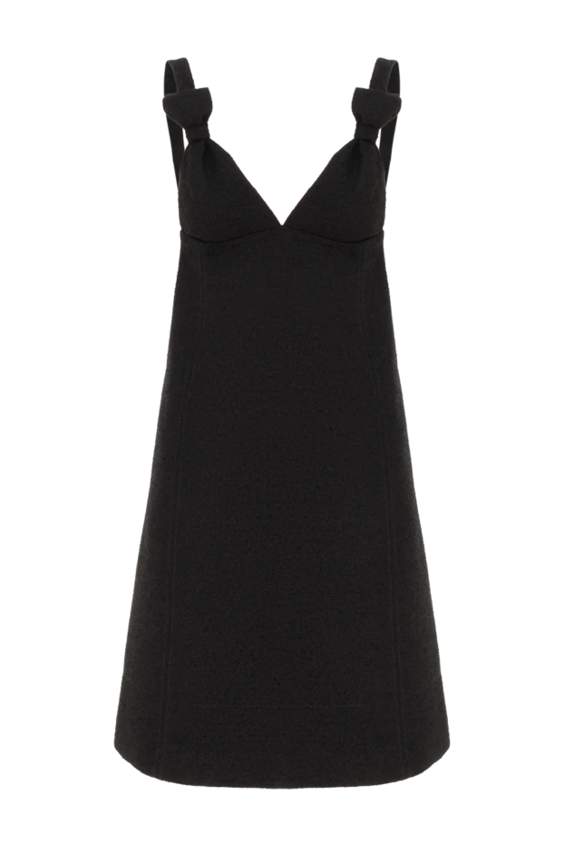 BP flared dress in virgin wool and black cotton bouclé - photo 1