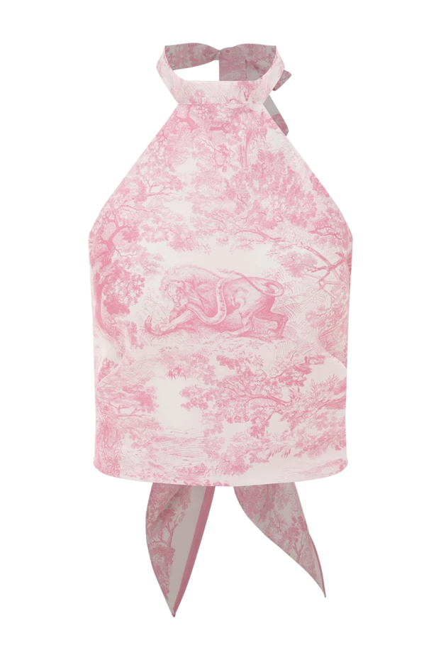 Jouy Sauvage pink silk top for women - photo 1