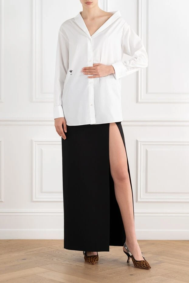 Dior white unbalanced  cotton shirt 187048 - photo 2
