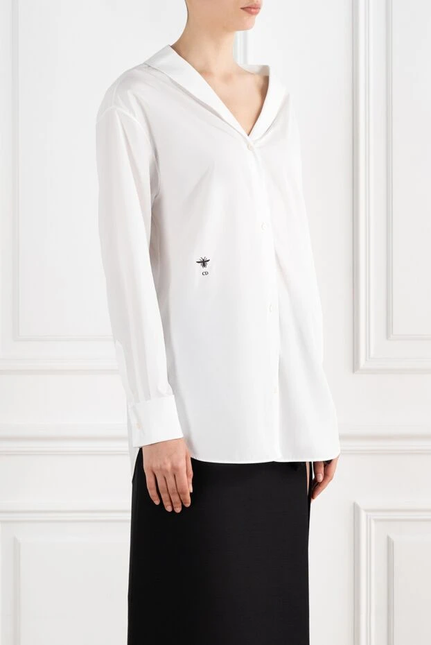 Dior white unbalanced  cotton shirt 187048 - photo 3