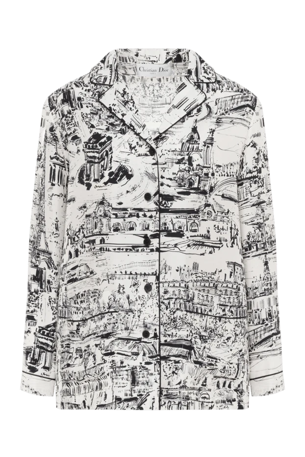 Ақ және қара жібектен тоқылған көйлек - фото 1