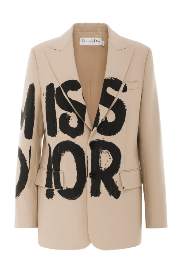 Жакет с Miss Dior граффити бежевый - фото 1