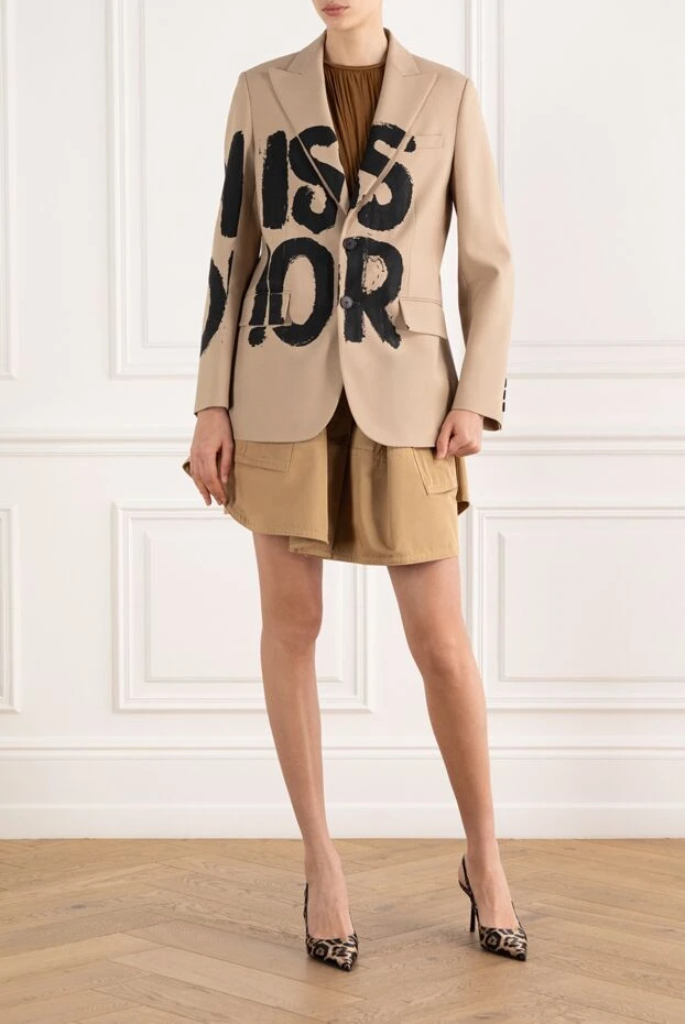 Dior мисс dior граффити бежевы бар күртеше 187061 - фото 3