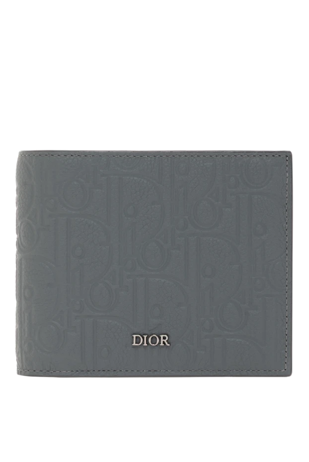 Ерлерге арналған сұр Dior Gravity былғарыдан жасалған кітап тәрізді әмиян - фото 1