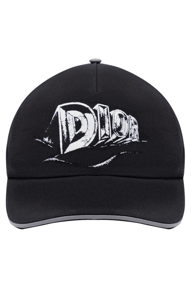 Логотиппен басылған мақтадан жасалған бейсбол қалпақ, қара, ерлерге арналған - фото 1