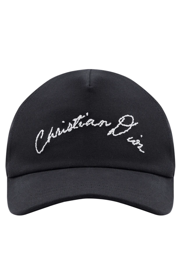Бейсболка с вышивкой-логотипом Dior Homme черная мужская - фото 1