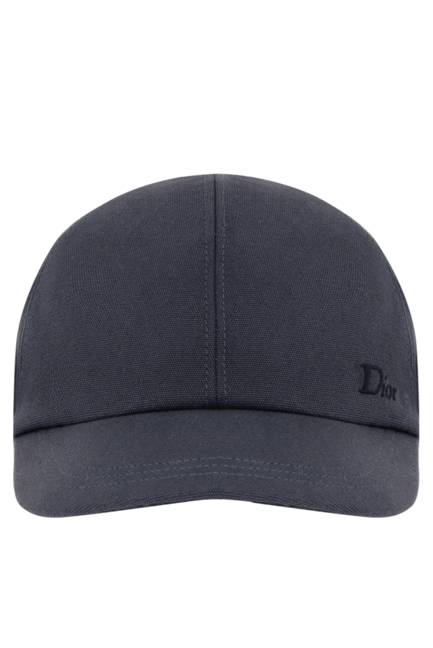 Gray men's cap with cotton logo - photo 1