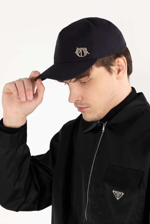 Dior dior homme металл логотипі бар қара ерлерге арналған бейсбол қалпағы 187075 - фото 3