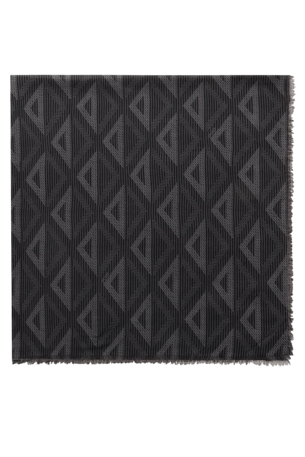 Ерлерге арналған сұр түсті логотипі бар жүн шарф - фото 1