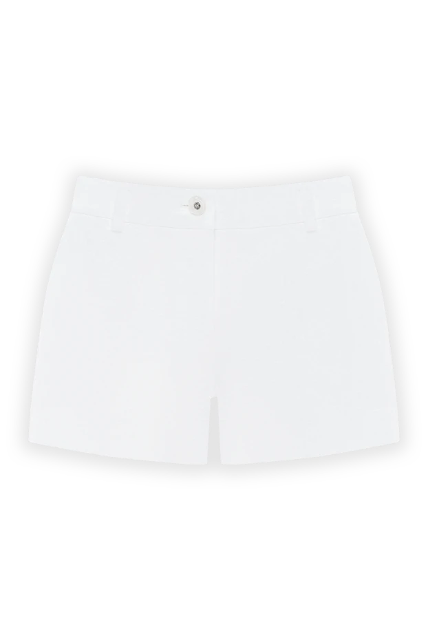 Женские шорты из парчи белые - фото 1