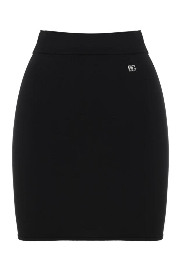 Short skirt in stretch viscose jersey with DG logo - photo 1