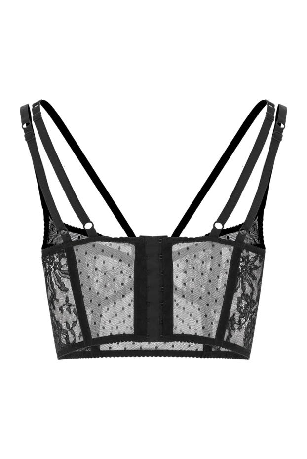 Dolce & Gabbana қара белдіктері бар шілтерлі кеудеше 187093 - фото 2