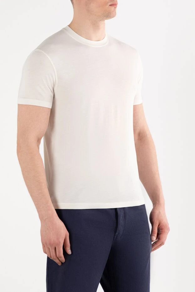 Tom Ford ақ лиоцелласы бар қарапайым мақта футболка 187100 - фото 3