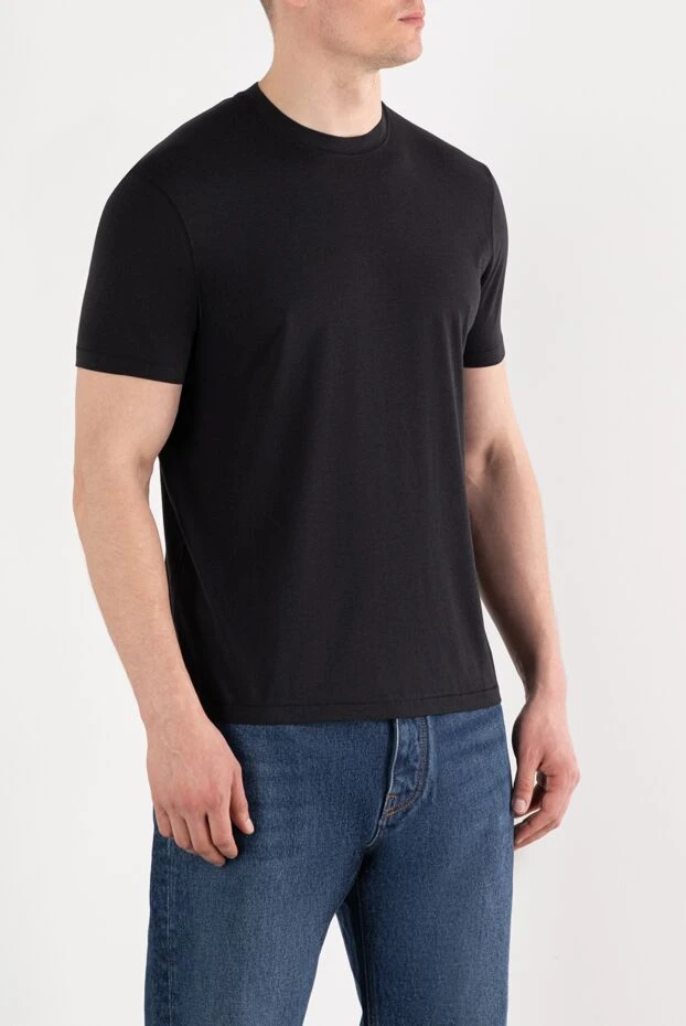 Tom Ford қара түсті лиоцелласы бар қарапайым мақта футболка 187101 - фото 3