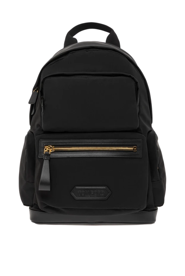 Ерлерге арналған қара нейлоннан жасалған қалталары бар рюкзак - фото 1