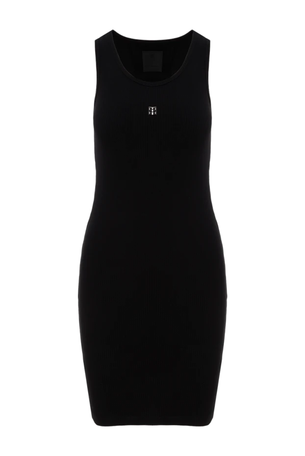 Short Ribbed Cotton Tank Dress with 4G Trim Black
- photo 1