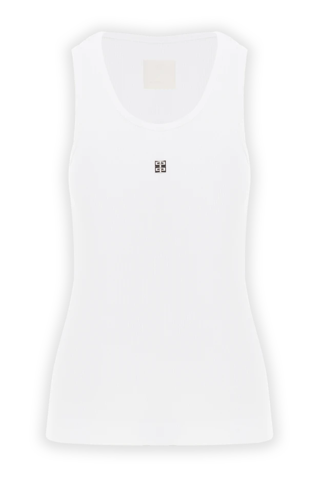 4G Trim Cotton Fitted Top White - photo 1