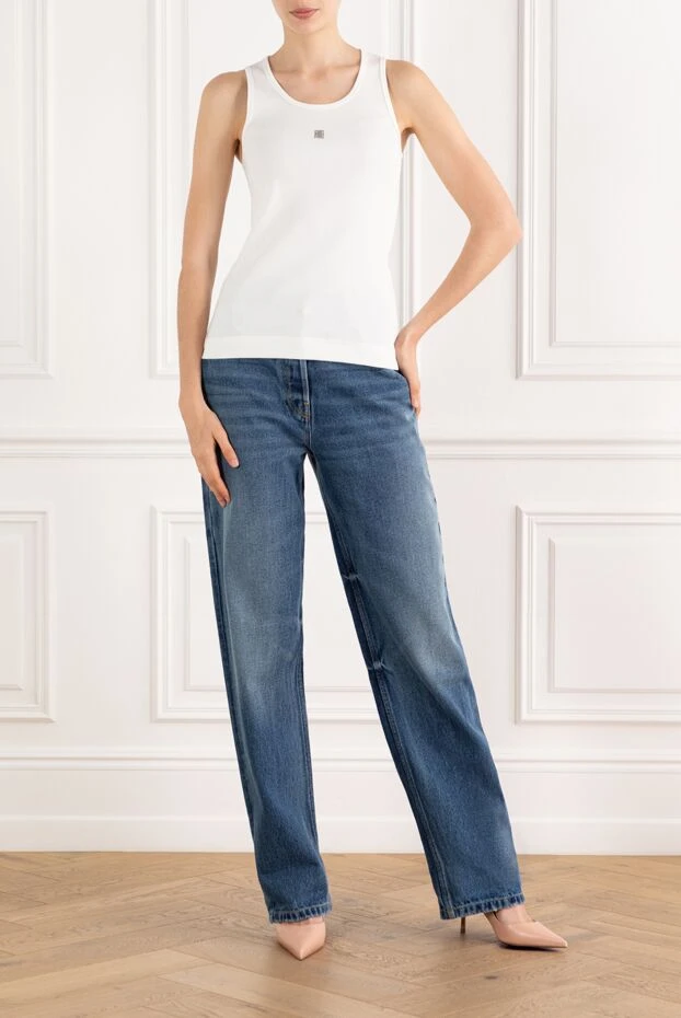 Givenchy 4g trim cotton fitted top white 187123 - photo 2