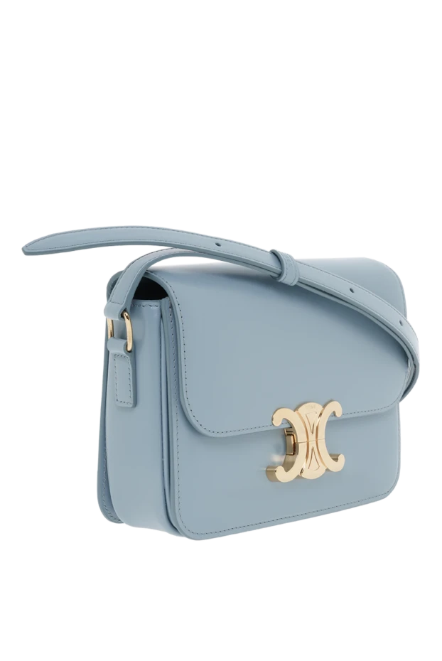 Celine әйелдерге арналған жылтыр бұзау терісінен жасалған teen triomphe сөмкесі 187130 - фото 3