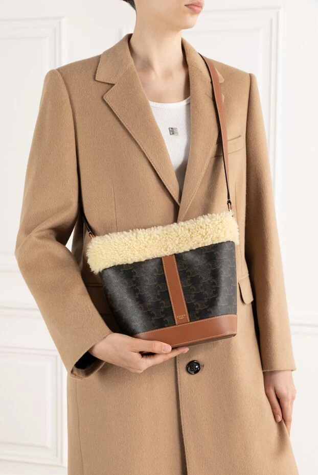 Триумф кенептен және қой терісінен жасалған шағын сөмке - фото 2