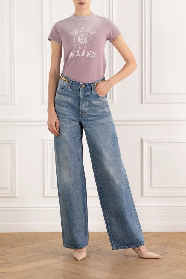 Celine әйелдерге арналған жоғары белдік kitty джинсы 187134 - фото 2