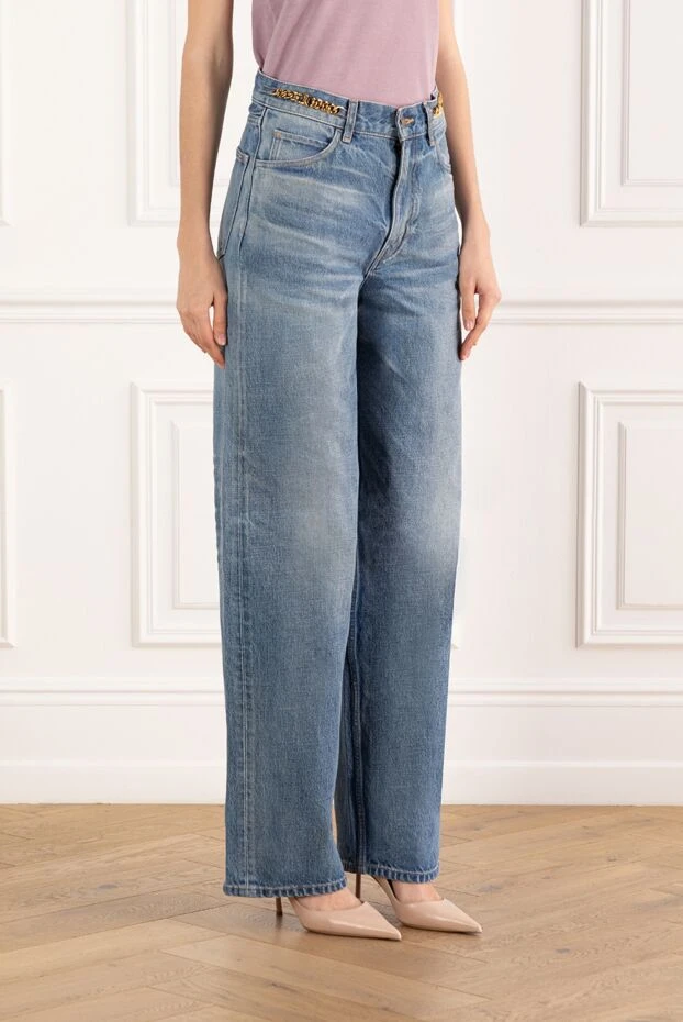 Celine әйелдерге арналған жоғары белдік kitty джинсы 187134 - фото 3