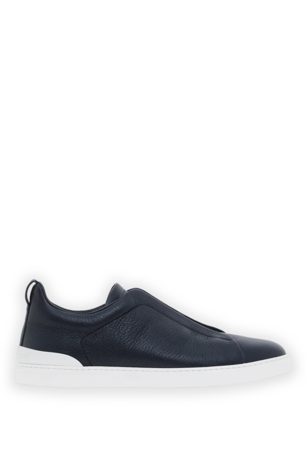 Сникеры Triple Stitch™ из темно-синей оленьей кожи - фото 1