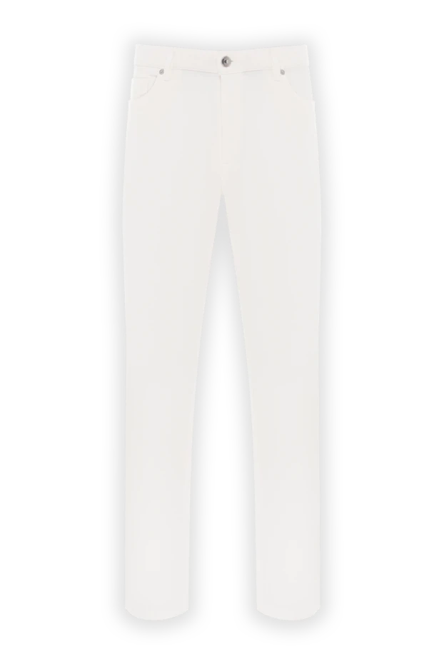 Ermenegildo Zegna белые мужские джинсы из хлопка 187137 - фото 1