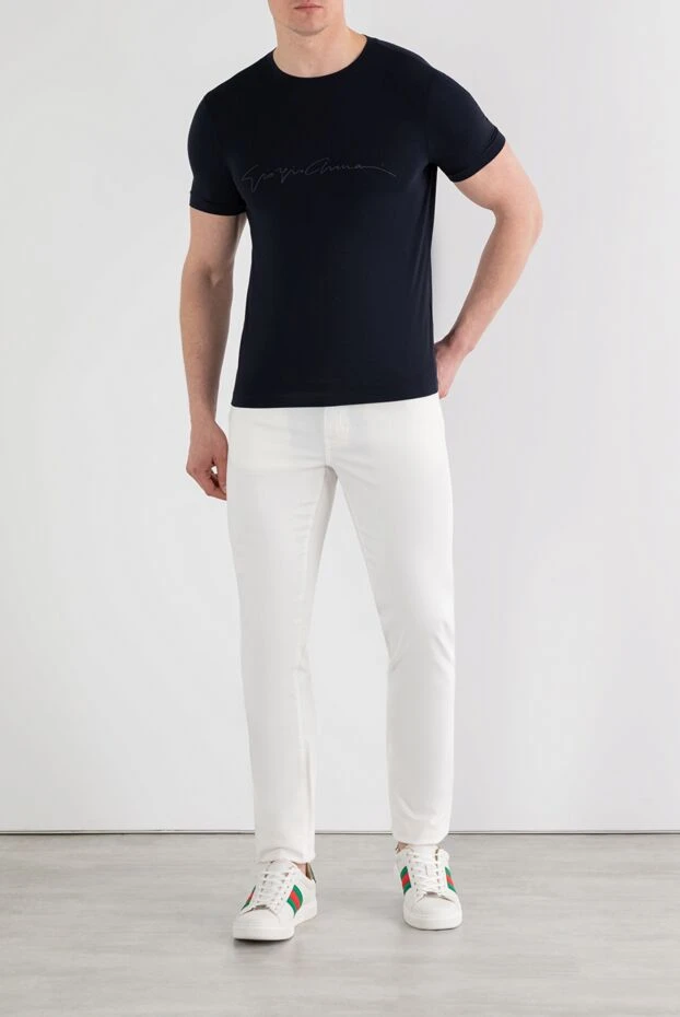 Ermenegildo Zegna белые мужские джинсы из хлопка 187137 - фото 2