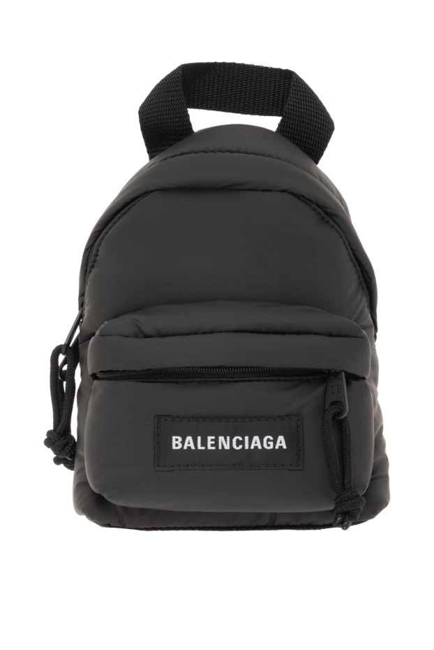 Мини рюкзак черный с логотипом из нейлона - фото 1