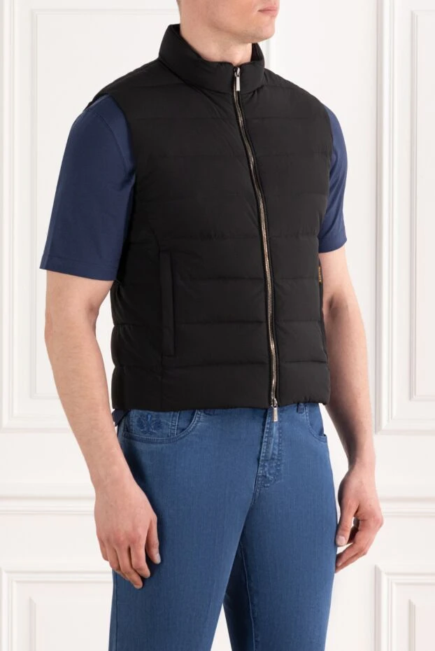 Moorer теплый жилет oliver мужской черный на молнии 187157 - фото 3