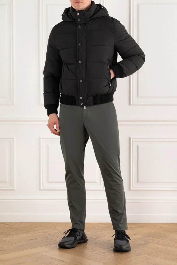 Moorer куртка-бомбер boudin утепленная гусиным пухом черная мужская 187158 - фото 2