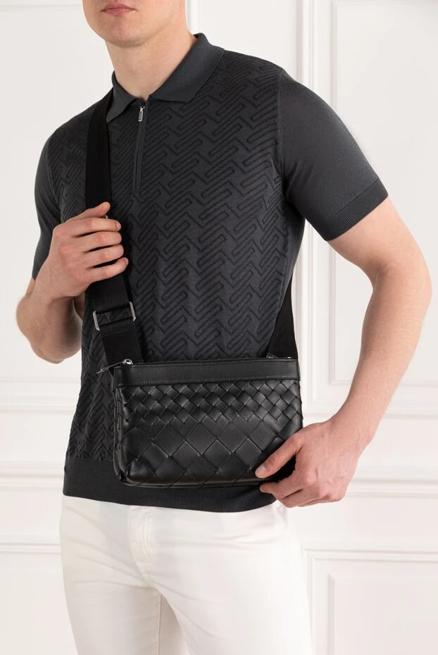 Intrecciato былғарыдан жасалған Duo кросс денелі сөмке - фото 2