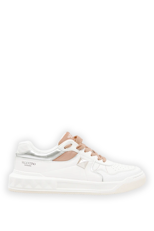 Ақ наппа былғарыдан жасалған әйелдерге арналған One тырнақ кроссовкасы - фото 1